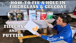 THE BEST FILLERS AND PUTTY TO FIX HOLES IN GELCOAT AND FIBERGLASS [upl. by Deevan]