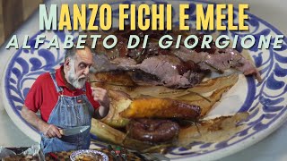 M COME MANZO ARROSTO CON FICHI E MELE  Alfabeto di Giorgione [upl. by Ezeerb]