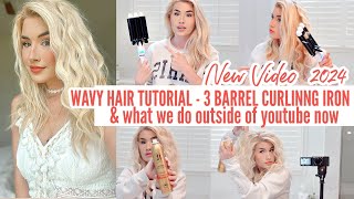 WAVY HAIR TUTORIAL  HOW TO USE A THREE BARREL CURLING IRON  WHAT WE DO NOW  Love Meg [upl. by Otho]