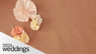 Crêpe Paper Floral Wedding Craft  DIY Weddings  Martha Stewart Weddings [upl. by Ailekat]