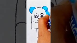 Cute ice cream drawing easy and simple drawing for kids and toddlers shorts ytshorts satisfying [upl. by Aznola]