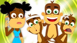 cinque piccole scimmie  filastrocca per bambini  Five Little Monkeys  Kids Tv Italiano [upl. by Akela682]