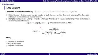 DISL Review SuRe Summarizing Retrievals using Answer Candidates for OpenDomain QA of LLMs [upl. by Cresa81]