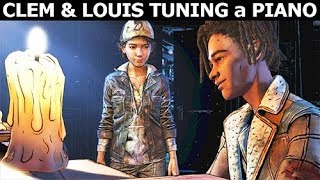 Clementine amp Louis Tuning a Piano  The Walking Dead Final Season 4 Episode 2 [upl. by Fleta]