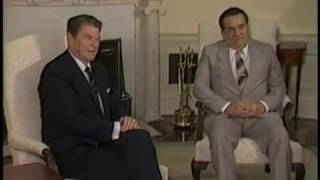 President Reagans during a Visit of President Roberto Suazo Cordova of Honduras on May 21 1985 [upl. by Eenar]