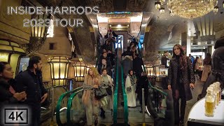 Harrods Luxury Shopping Mall 🛍️💰 Walking Tour  Inside Look 👀 2023 Christmas Sales amp Dior 4K [upl. by Enelram88]