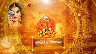 Traditional Classic Marriage Invitation  Wedding video Invite  Traditional BGM  Inspire Studio [upl. by Latonia569]