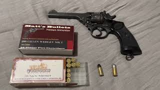 Webley Mk IV 38200 an interesting ammunition choice for a service revolver [upl. by Namlas169]