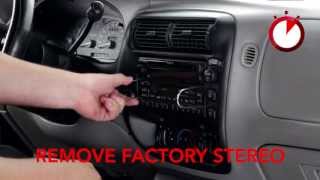 Basic installation of an aftermarket stereo into a Ford vehicle [upl. by Storm]