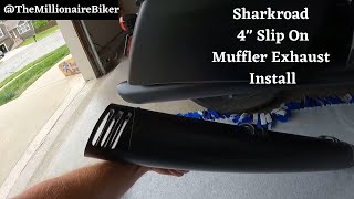 Sharkroad 4quot Slip On Muffler Exhaust Install [upl. by Fidelity]