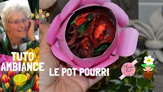 Tuto faire soimême un potpourri maison en forme de Pivoine ♡ loisirs créatifs 🌷🌈 [upl. by Malvino]