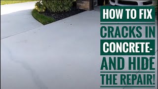 How To Fix Cracks In Concrete And Blend In The Repair [upl. by Kenna930]