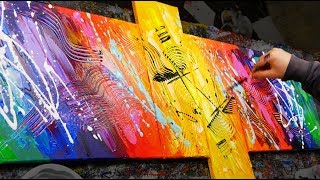 HOW TO make an AMAZING Abstract Painting With Very BRIGHT COLORS  Sexamental [upl. by Caspar45]