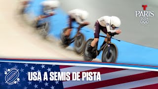 USA clasifica a semifinales en ciclismo de pista  Juegos Olímpicos París 2024  Telemundo Deportes [upl. by Hesky]