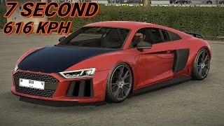 AUDI R8 V10 GEARBOX SETTINGS  1695HP 2254NM  CAR PARKING MULTIPLAYER NEW UPDATE [upl. by Nehgam]