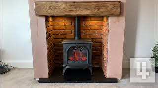 Gazco Huntingdon 30 Electric with False Chimney Breast [upl. by Frayne]