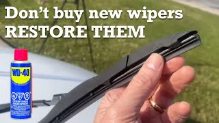 How to restore your car’s wiper blades to new condition [upl. by Ahcsrop]