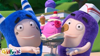 Ice Cream Cone Competition 🍦  Oddbods TV Full Episodes  Funny Cartoons For Kids [upl. by Yenoh]