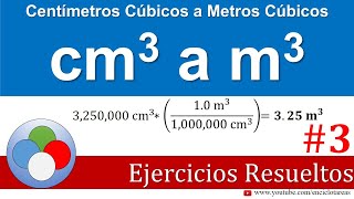 Centimetros Cúbicos a Metros Cúbicos cm3 a m3  Parte 3 [upl. by Inan]