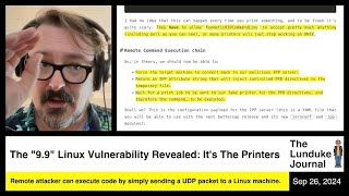 The quot99quot Linux Vulnerability Revealed Its The Printers [upl. by Retsevlis]