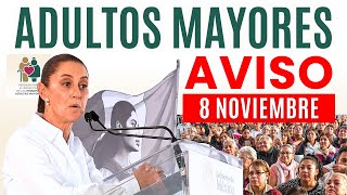 🔔Adultos Mayores La Presidenta da AVISO este Martes 5 de Noviembre🔔 [upl. by Adnaloj61]