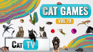 CAT Games  Ultimate Cat TV Compilation Vol 79  4 HOURS 🐝🐞🦋🦎🦜🐜🐭🧵 [upl. by Tebzil]