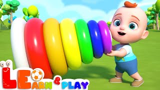 Learn Colors with Stacking Rings  Educational Videos for Toddlers  Learn amp Play with Leo [upl. by Domenic]