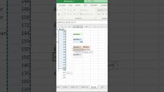 Percentile  Quartile in Excel shorts youtubeshorts [upl. by Macnair]