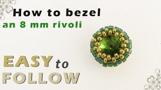 how to bezel an 8 mm rivoli [upl. by Mehs]