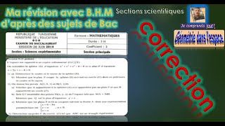 Bac principale 2014 correction ex 3 géomètre dans lespace [upl. by Auqenaj221]