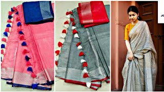 Latest Linen Sarees with PriceNew Arrival of Linen sarees Collection 2020Siri Designers [upl. by Warden]