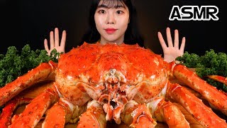 ASMR🦀 대왕 킹크랩 4KG 제일 큰 사이즈 먹방 MUKBANG SEAFOOD GIANT KING CRAB EATING SOUND [upl. by Atinehc762]