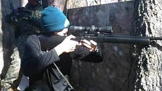 Airsoft Skirmish in NJ 2011  M700 M4 AK WE G39 Sig 556 [upl. by Anthiathia576]