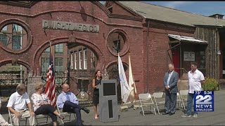 Lt Gov Karyn Polito visits Chicopee industrial mill redevelopment project [upl. by Lymn]