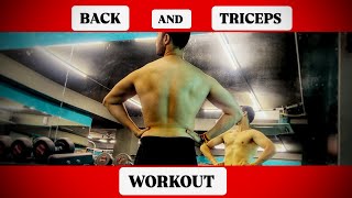 BACK AND TRICEPS WORKOUT AT GYM [upl. by Camus]