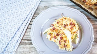 Roasted Cabbage with Bacon and Blue Cheese  lowcarn keto glutenfree [upl. by Eibrik]