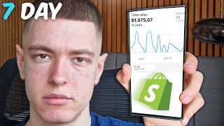 I Tried Shopify Dropshipping For 7 Days Realistic Results [upl. by Isdnil602]