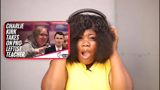 ProLeftist Teacher Left STUNNED By Charlie Kirk As Her Gotcha Plan FAILS [upl. by Allebara]