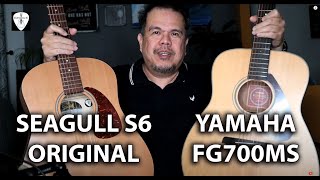 Seagull S6 Original vs Yamaha FG700MS Acoustic Guitars Comparison  EdwinE [upl. by Duntson106]