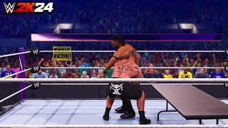 WWE 2K24 BROCK LESNAR VS JACOB FATU  NO HOLDS BARRED MATCHDream Match [upl. by Lytsyrk]