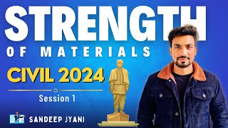 1 Introduction to Strength of Materials  Civil Engineering 2024 sandeepjyani sscje2024civil som [upl. by Leina]