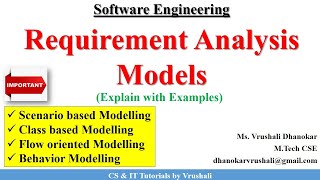 SE 19  Requirement Models  Use Case  Activity  Class  Data Flow  State Diagrams [upl. by Gardiner]