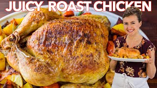 Juicy ROAST CHICKEN RECIPE  How To Cook a Whole Chicken [upl. by Ntsyrk]