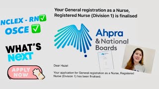 AHPRA RN General Registration application passedOSCE ahpra australia registration aurn [upl. by Ella]