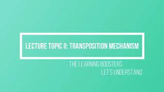 Lecture Topic II Transposition Mechanism [upl. by Auguste]