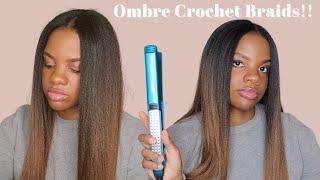 Ombre Straight Crochet Braids ft Cuban Twist Crochet Hair [upl. by Iorio331]