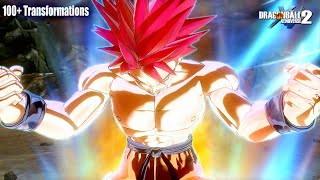 DBXV2 Cac 100 Epic Transformations Compilation wAdditional Forms  Dragon Ball Xenovere 2 Mods [upl. by Llerred617]