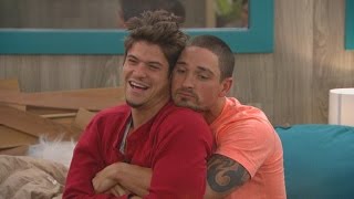 Big Brother  Caleb and Zach Cuddle  Live Feed Highlight [upl. by Adnal]