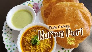 Kurma Puri  Hotel Style  कुर्मा पुरी रेसिपी  Maharashtrian Speciality  Delectable Foodworks [upl. by Nilrem773]