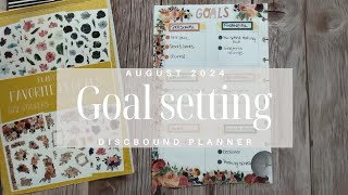 Setting up my goals for August  Discbound Planner [upl. by Nnyliak]